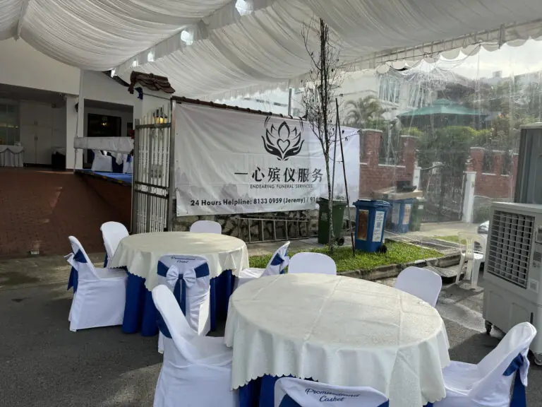 Freethinker funeral guest seating area