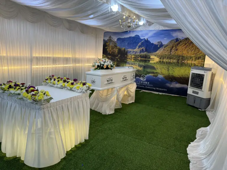 Freethinker funeral memorial altar side angle