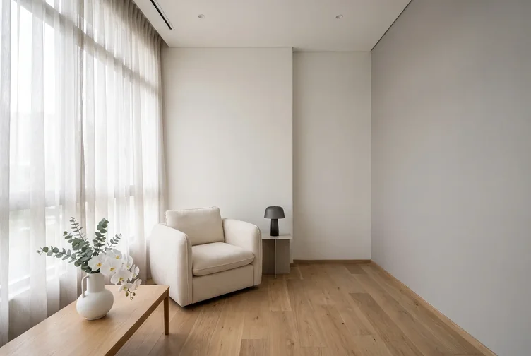 A quiet, private funeral viewing room in a modern Singapore funeral parlour