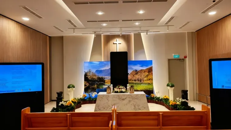 Church-style hall at the Bishan parlour