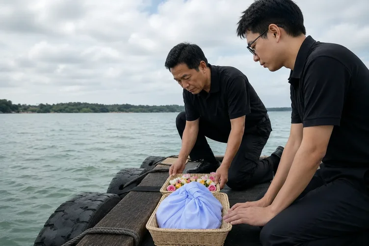 从指定船只上进行的海上骨灰撒葬仪式